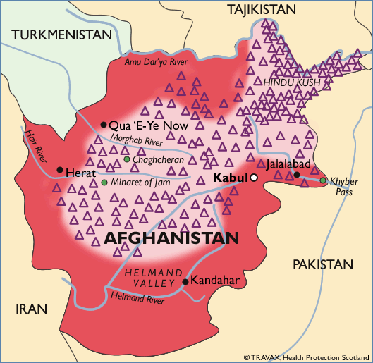 Malarial map of Afghanistan