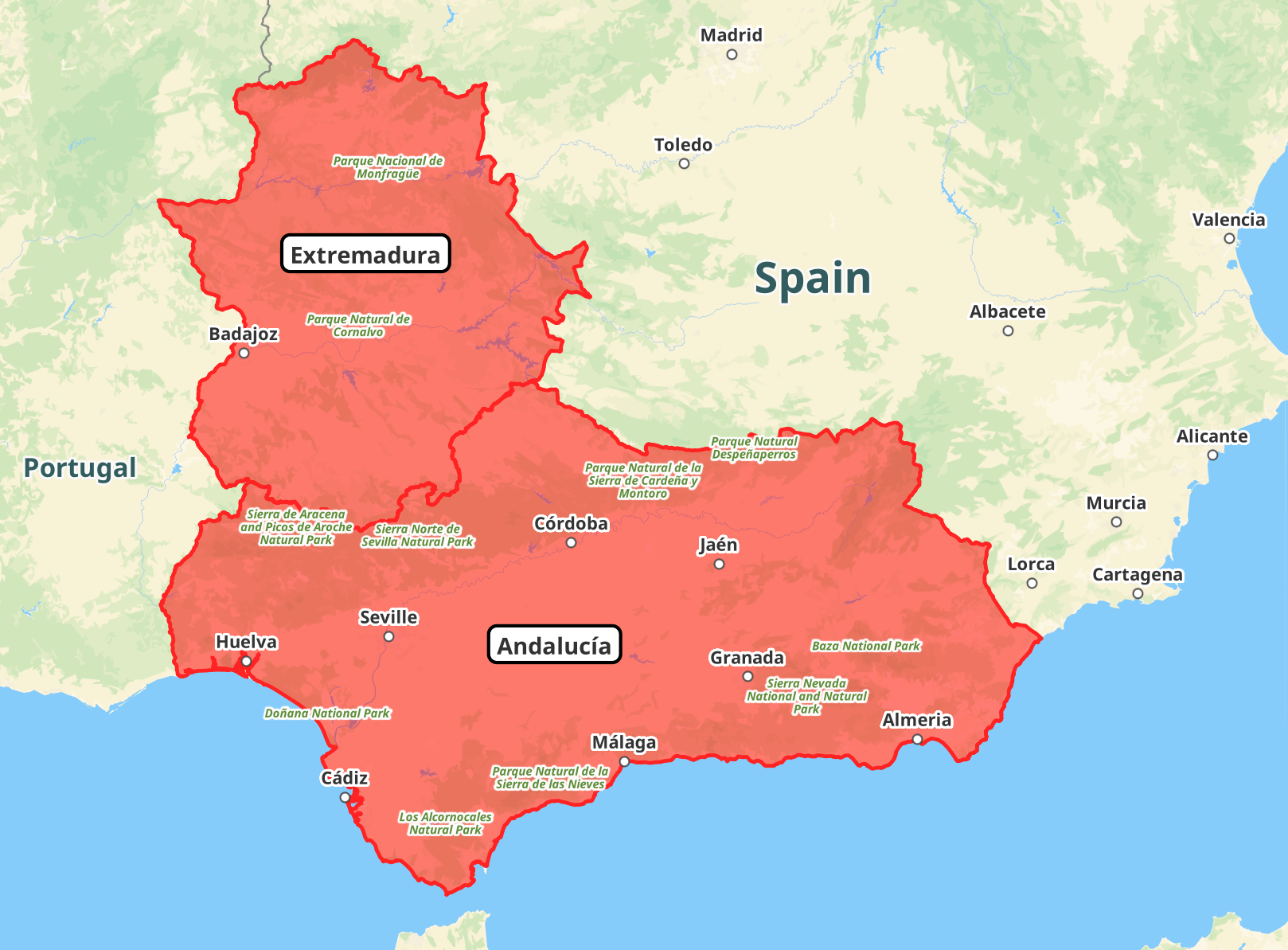 Map of Spain